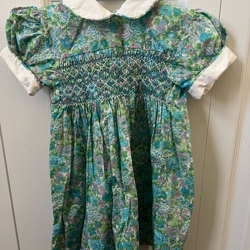 Liberty of London girls toddler smocked dress